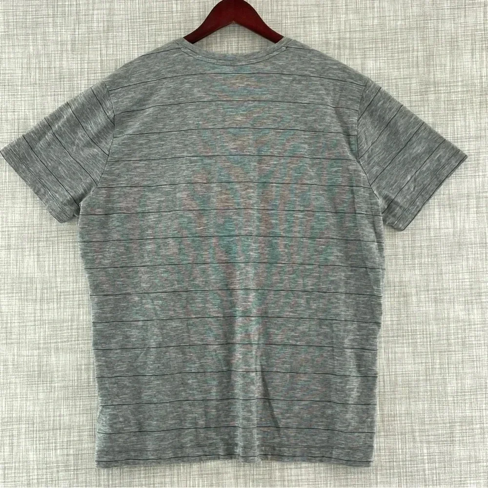 Banana Republic Gray Henley Short Sleeve Shirt Men's XXL 8251/7 b